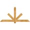 Ekena Millwork Kennewick Rough Sawn Timber Gable Bracket, Western Red Cedar, 60"W x 30"H x 2"D x 4"F, 12/12 Pitch GBW060X30X0204KEN00RWR - alternate 1